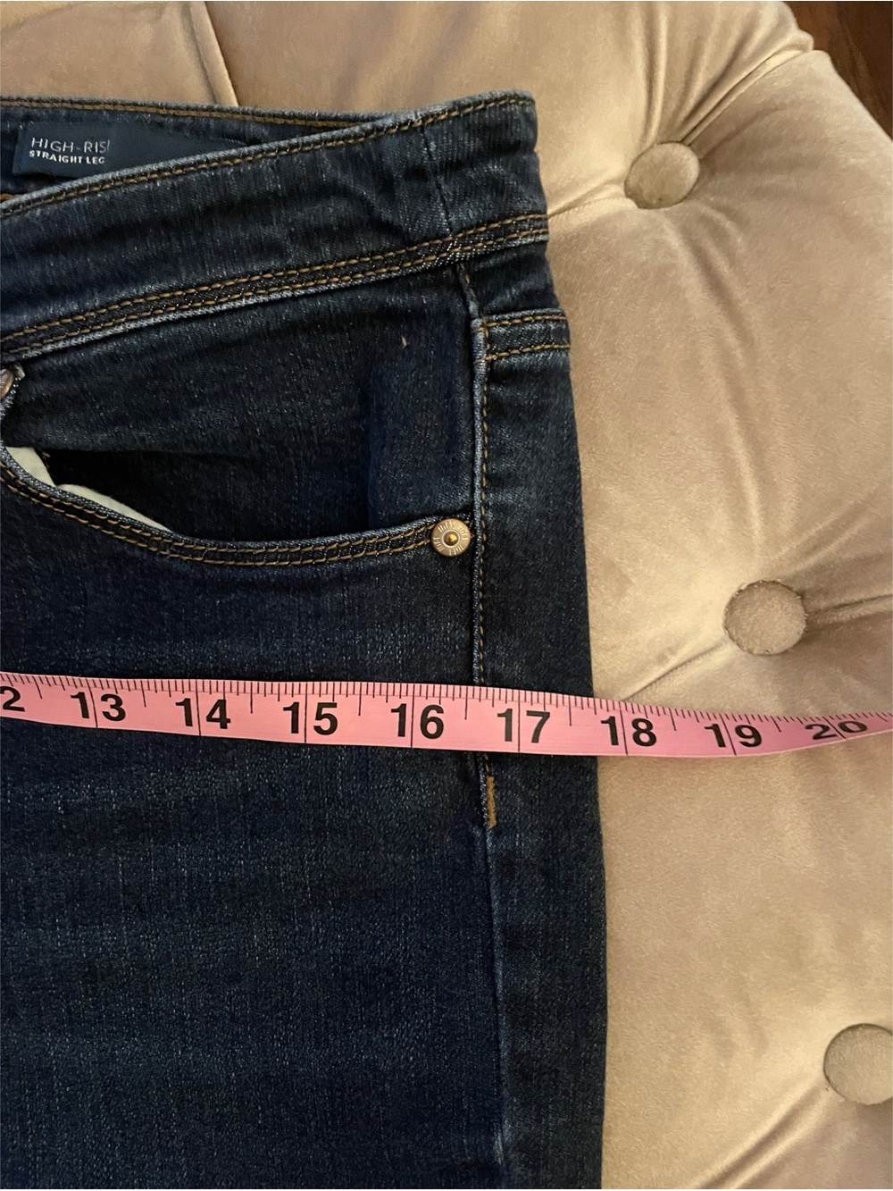 Women's J. Jill High-rise Straight Leg Blue Jeans, Size 10 - Picture 13 of 15